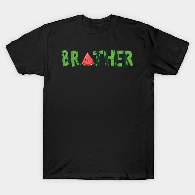 Watermelon Brother Summer Tropical Fruit T-Shirt by Elliottda